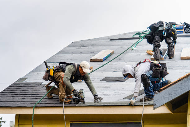 Professional Roofing technician working in Julian, NC
